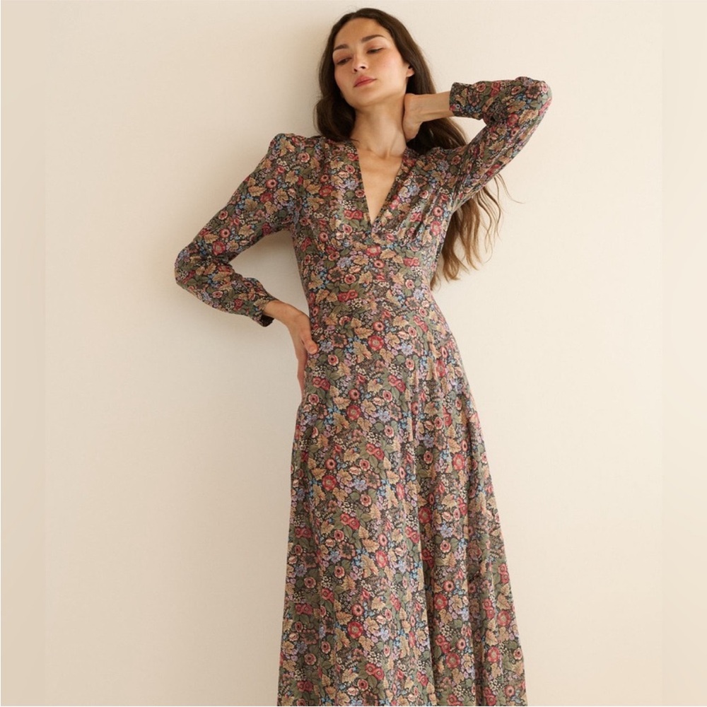 Doen Charleston Dress in Wildberry Thicket S